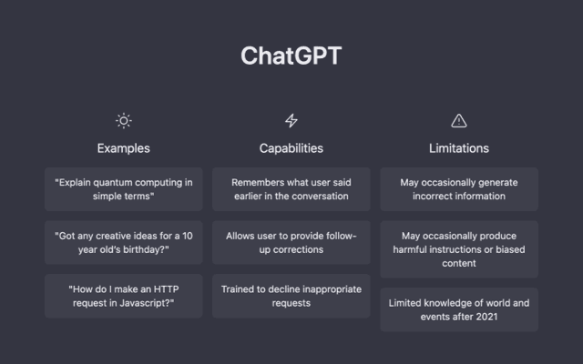 ChatGPT screenshot 1